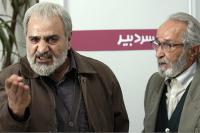 زنده یاد جعفر والی و پرویز پرستویی در نمایی از فیلم «پاداش سکوت»
